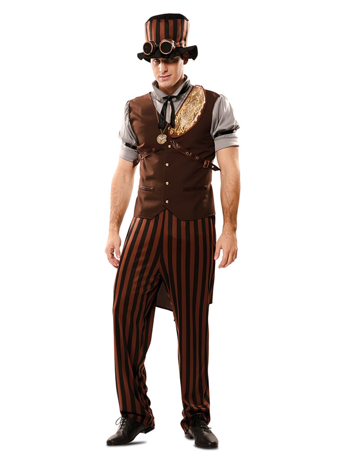 Човек steampunk прикрива