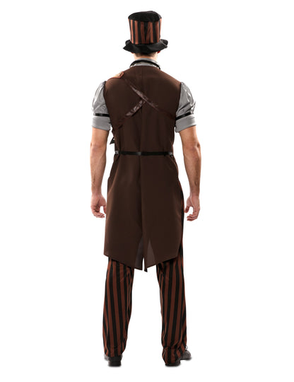Човек steampunk прикрива