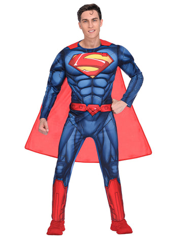 Déguisement de Superman™ pour homme bleu et rouge avec cape