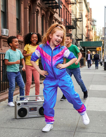 Сини адъъна на момиче от 80 -те години.