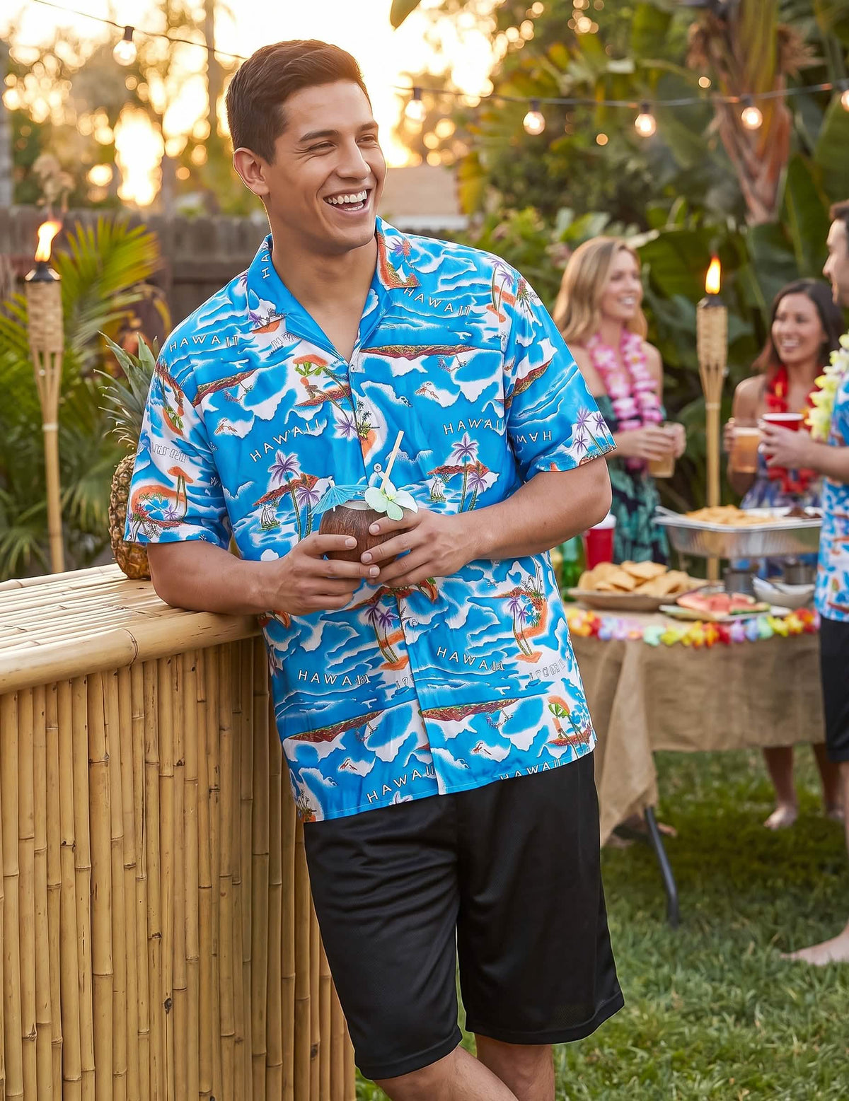 Déguisement touriste Hawaïen homme