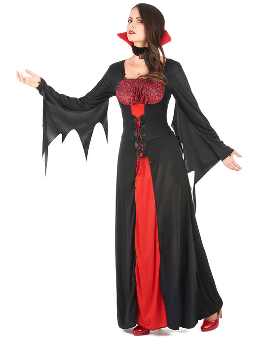 Vue de face du déguisement vampire élégant