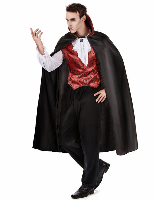 Vue de face du déguisement de vampire pour homme