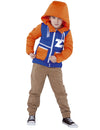 Déguisement veste Invizimals™ pour enfant bleu et orange à capuche