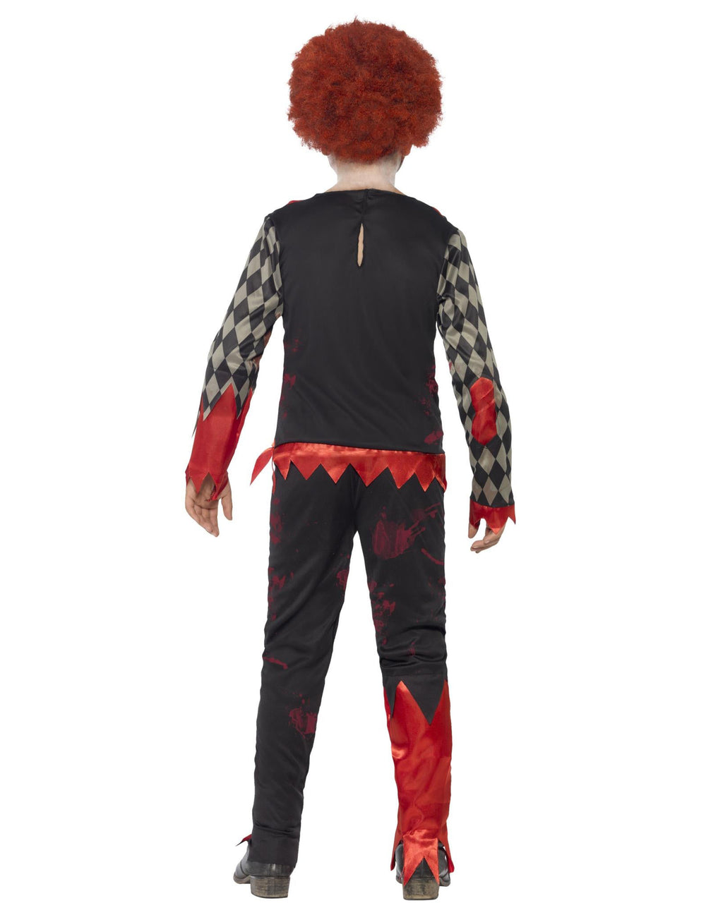 Vue de dos du déguisement zombie clown pour enfant