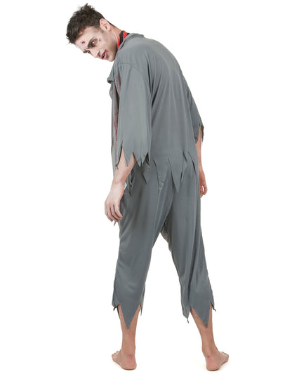 Заден изглед на зомби костюма за мъж