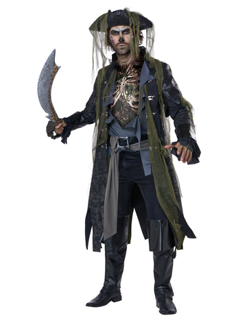 Луксозен пиратски зомби костюм за възрастни