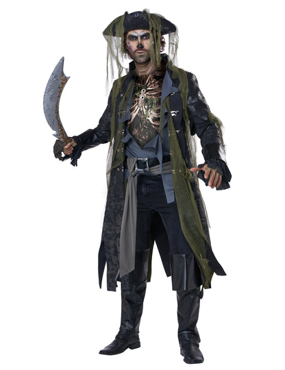 Луксозен пиратски зомби костюм за възрастни