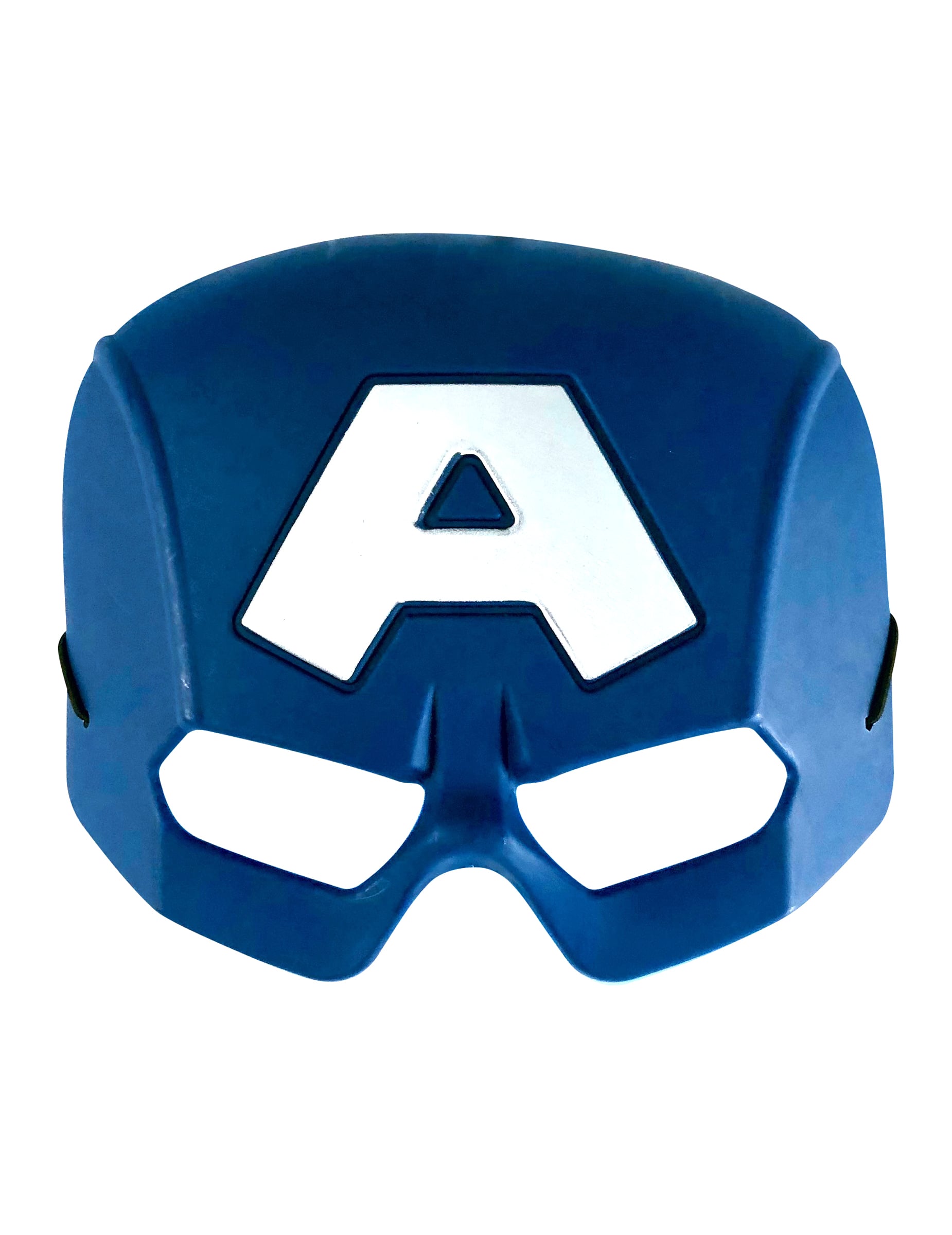 Vue de face du demi-masque Captain America pour enfant