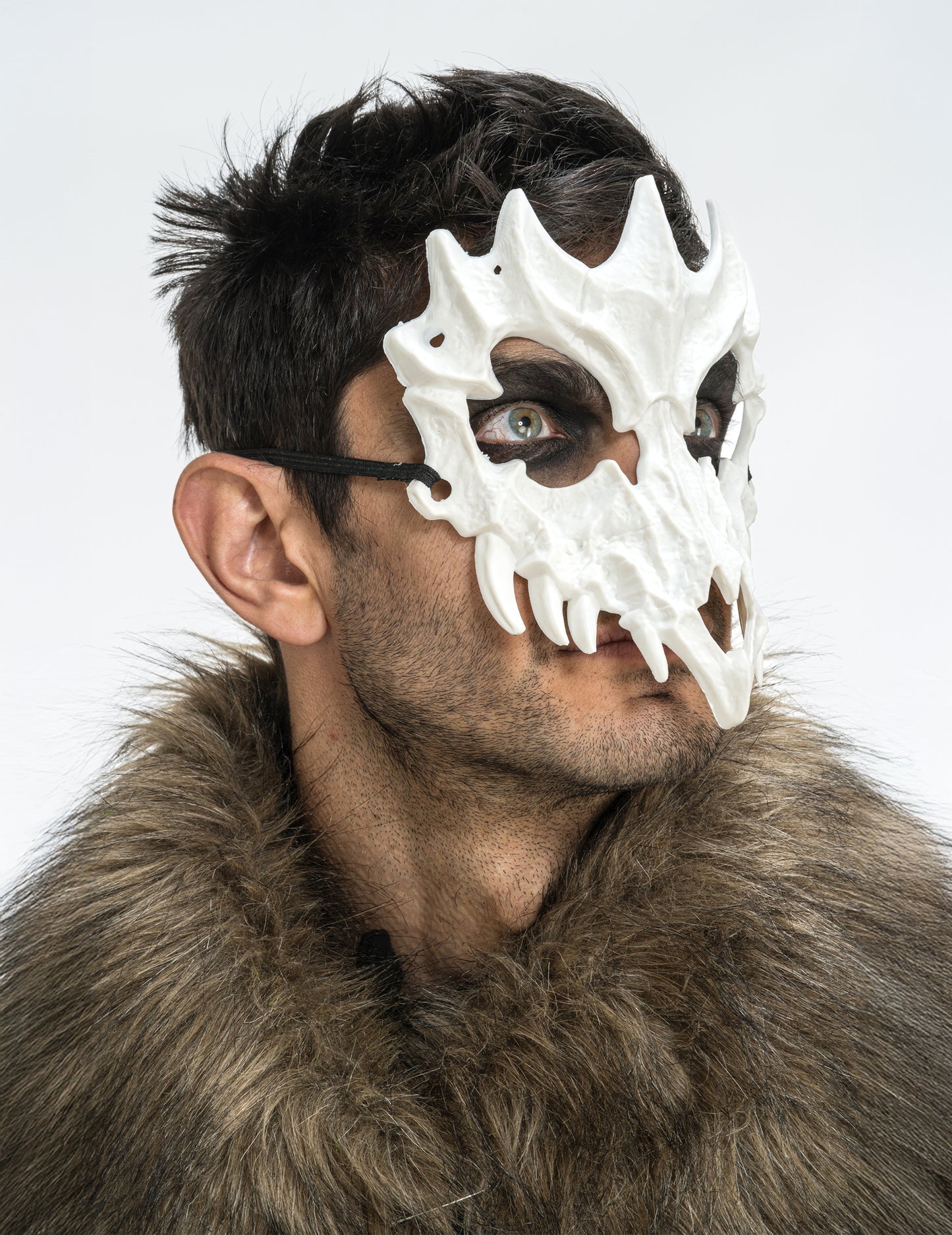 Възрастна половин маска дракон-скелет