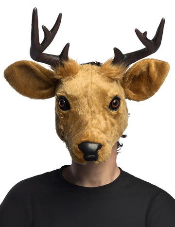 Demi-masque peluche cerf adulte