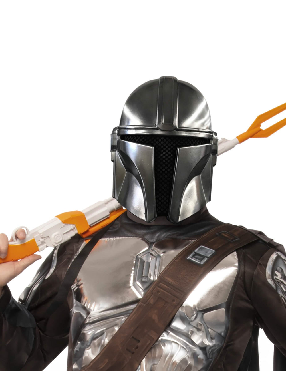 Половин маска The Mandalorian™ за възрастен сребърен