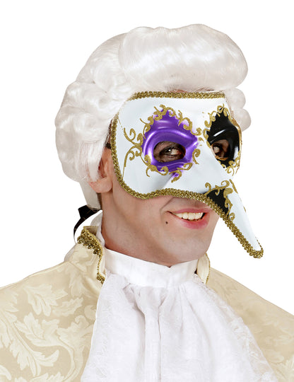 Венецианска полумаска за възрастни с дълъг нос