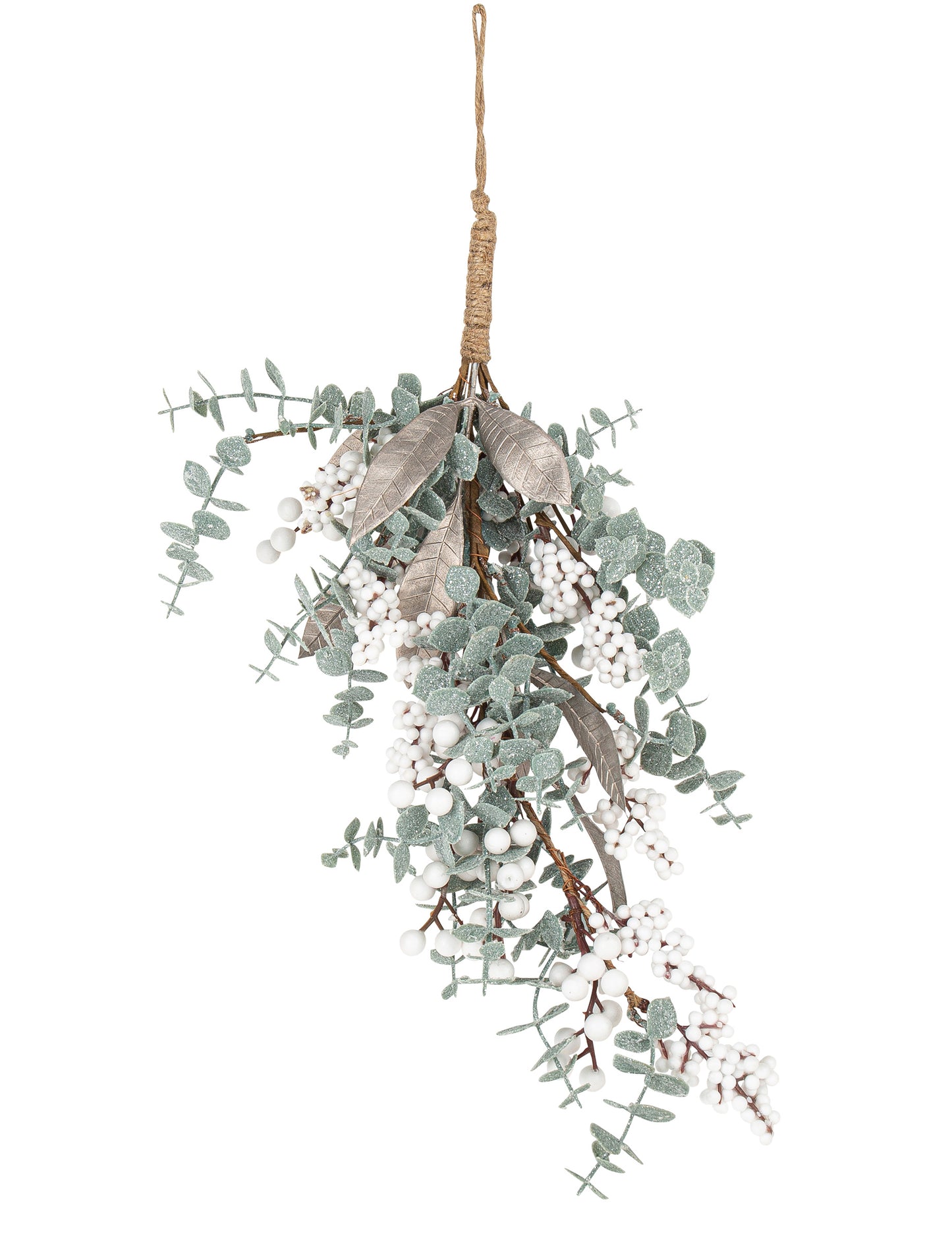 Спускащи се клони на евкалипт с преливащи се блясъци 56 cm Коледа