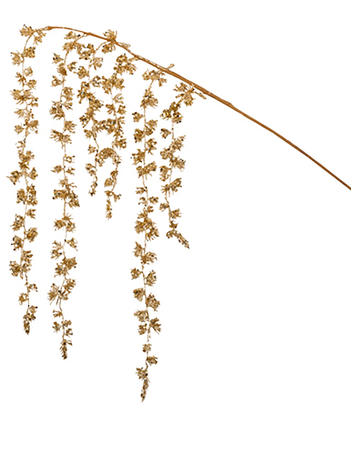 Капка клонка с брокат на шампанско 97 cm за Коледа