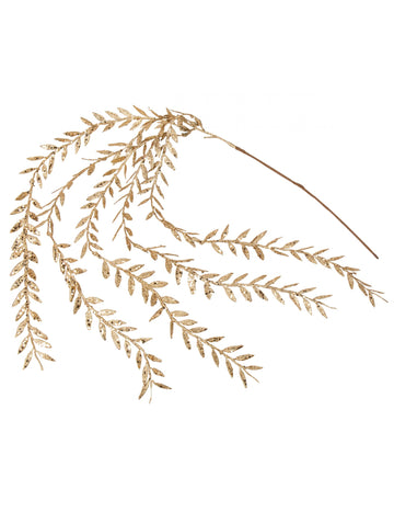 Висяща гирлянда от листа с медни брокати 90 cm 