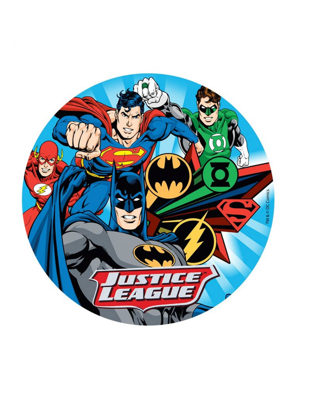 Диск от вафлена хартия Justice League за дете многоцветно с Batman и Superman
