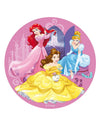 Disque en azyme Princesses Disney rose avec Ariel Belle et Cendrillon