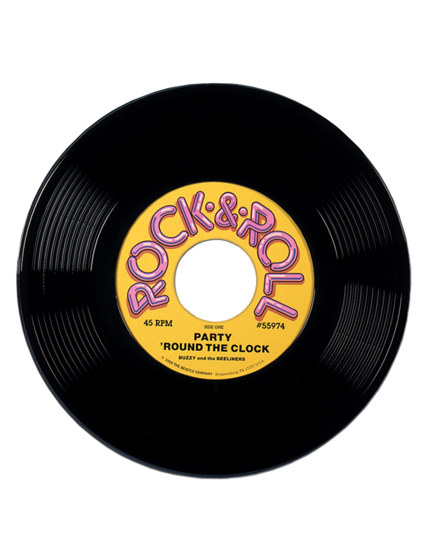 Гигантски винилов диск 48 cm парти декорация в стил 50-те години 