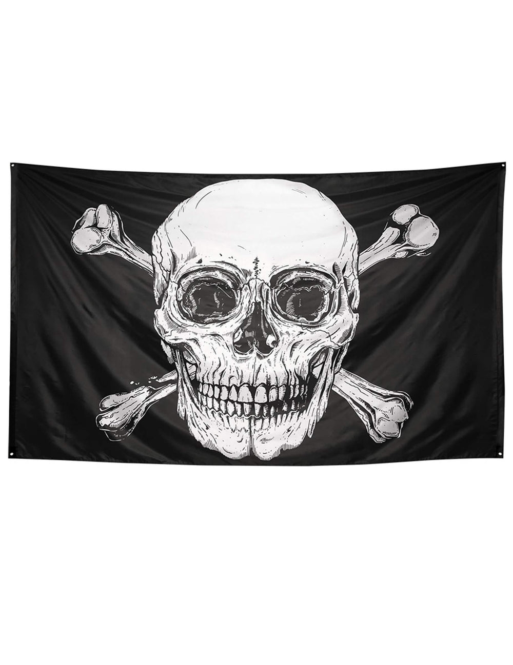 Пиратско знаме Jolly Roger за декорация черно и бяло