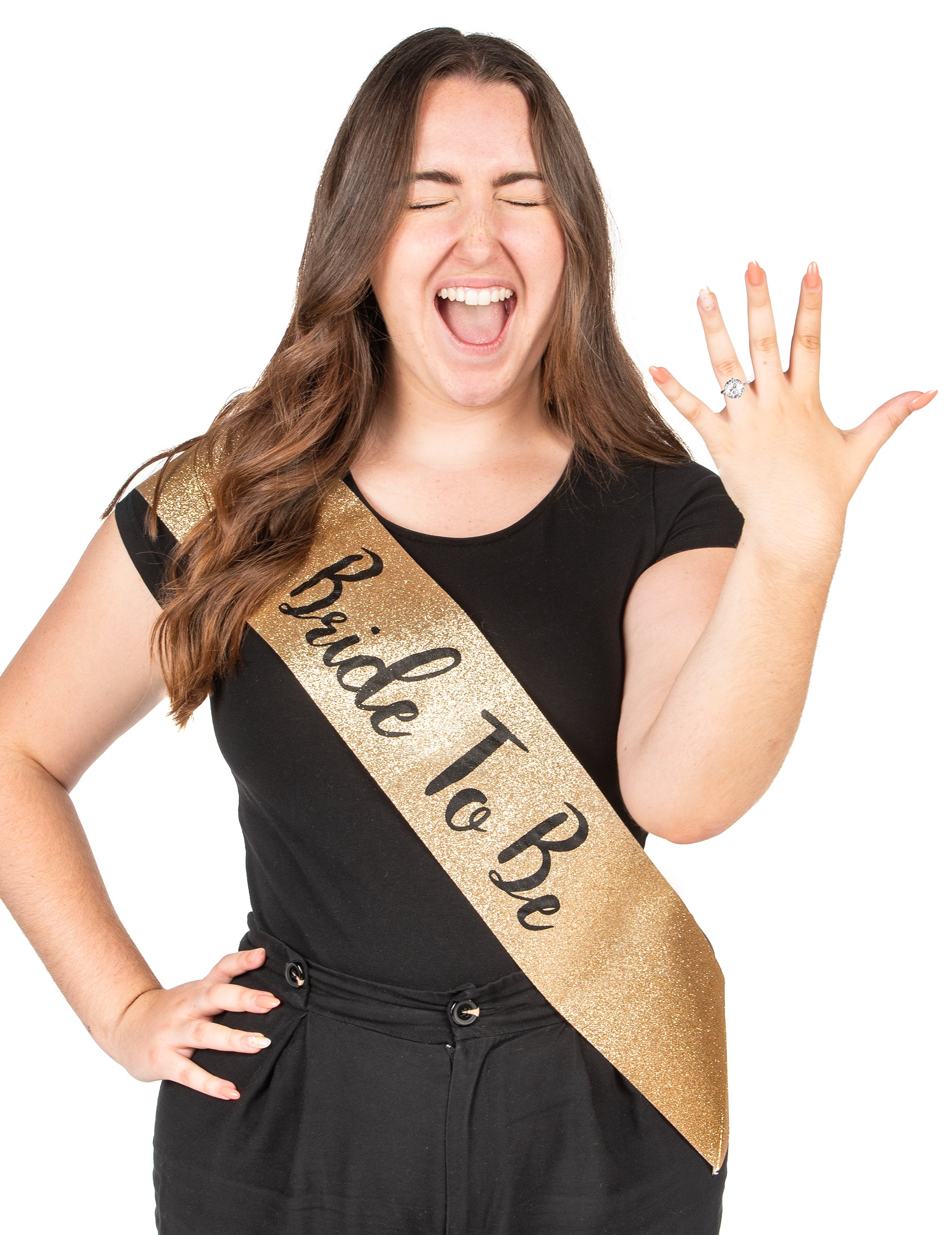 Écharpe Bride to Be EVJF pour adulte dorée