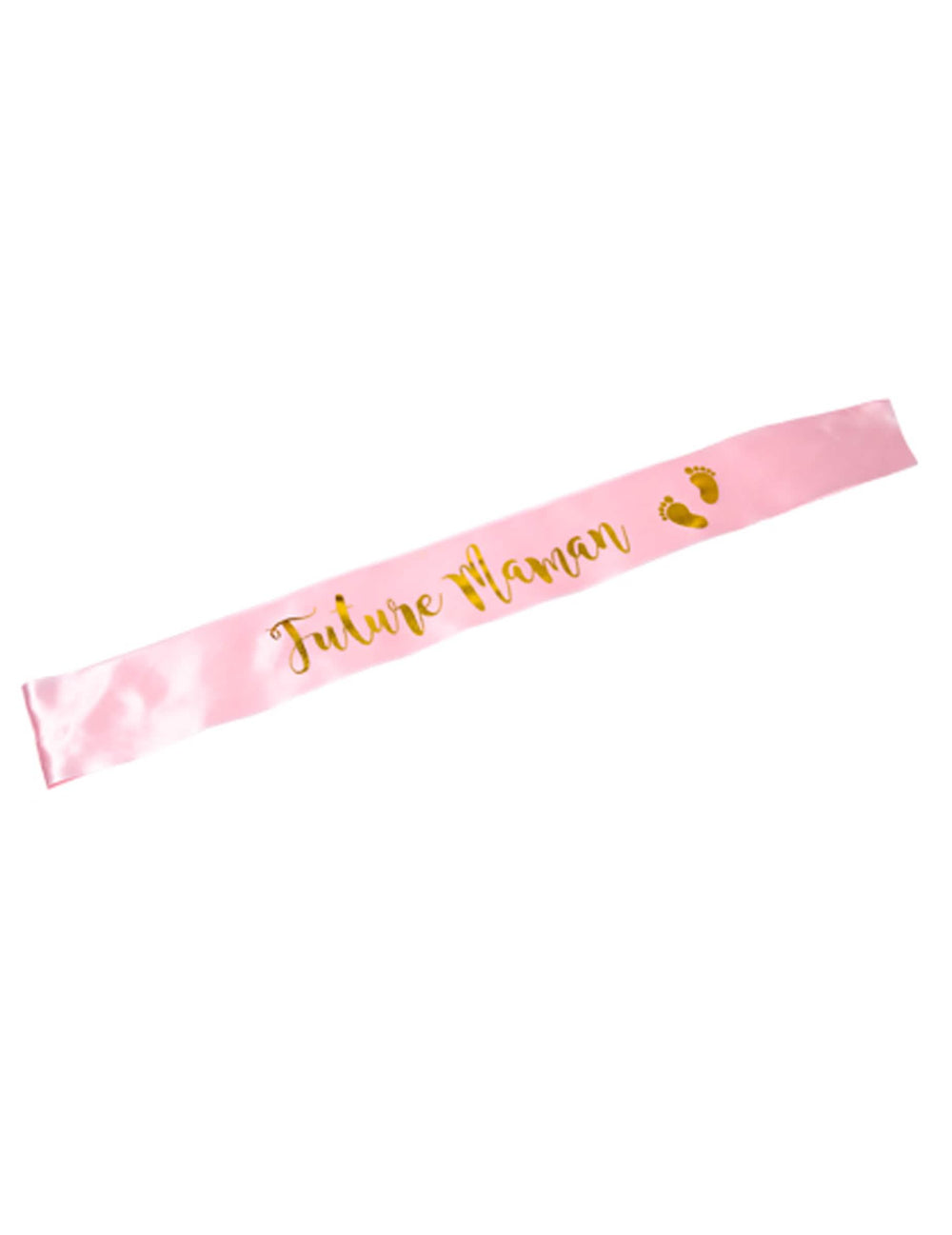 Шал от сатен за бъдеща мама за babyshower розов и златисто покритие