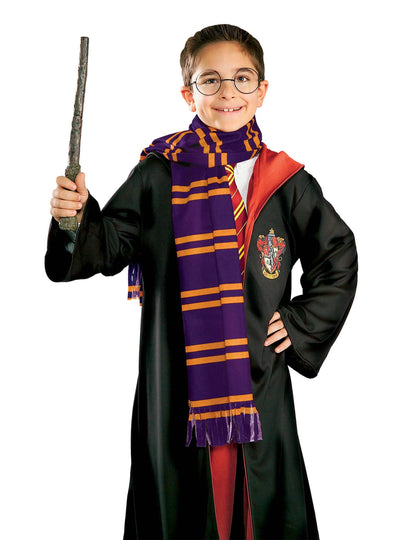 Шал Harry Potter за дете, виолетов и жълт на райета