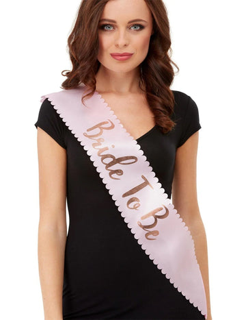 Розова EVJF лента за бъдещата булка за възрастни с блестящ златисто-розов надпис