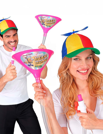 Entonnoir à bière pour adulte rose