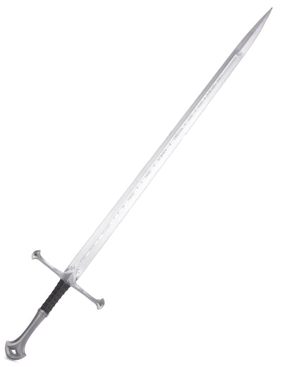 Épée de chevalier médiéval luxe pour adulte argentée avec manche noir