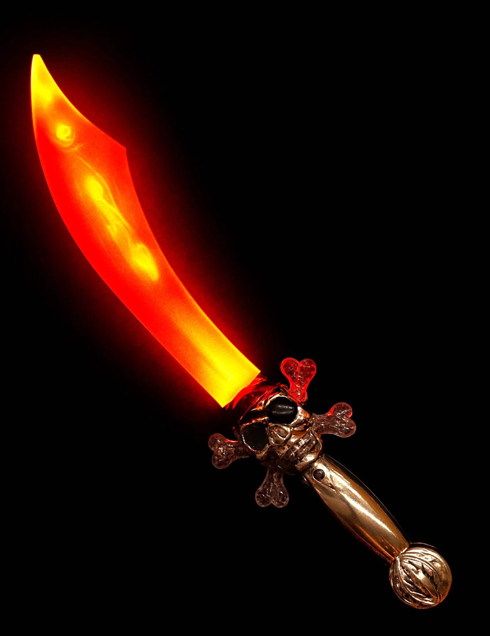 Effet lumineux rouge de la lame de l'épée de pirate lumineuse pour enfant