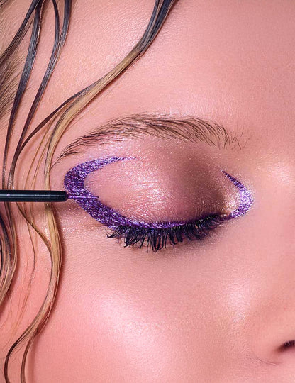 Лилав брокатен eyeliner - Si si la paillette