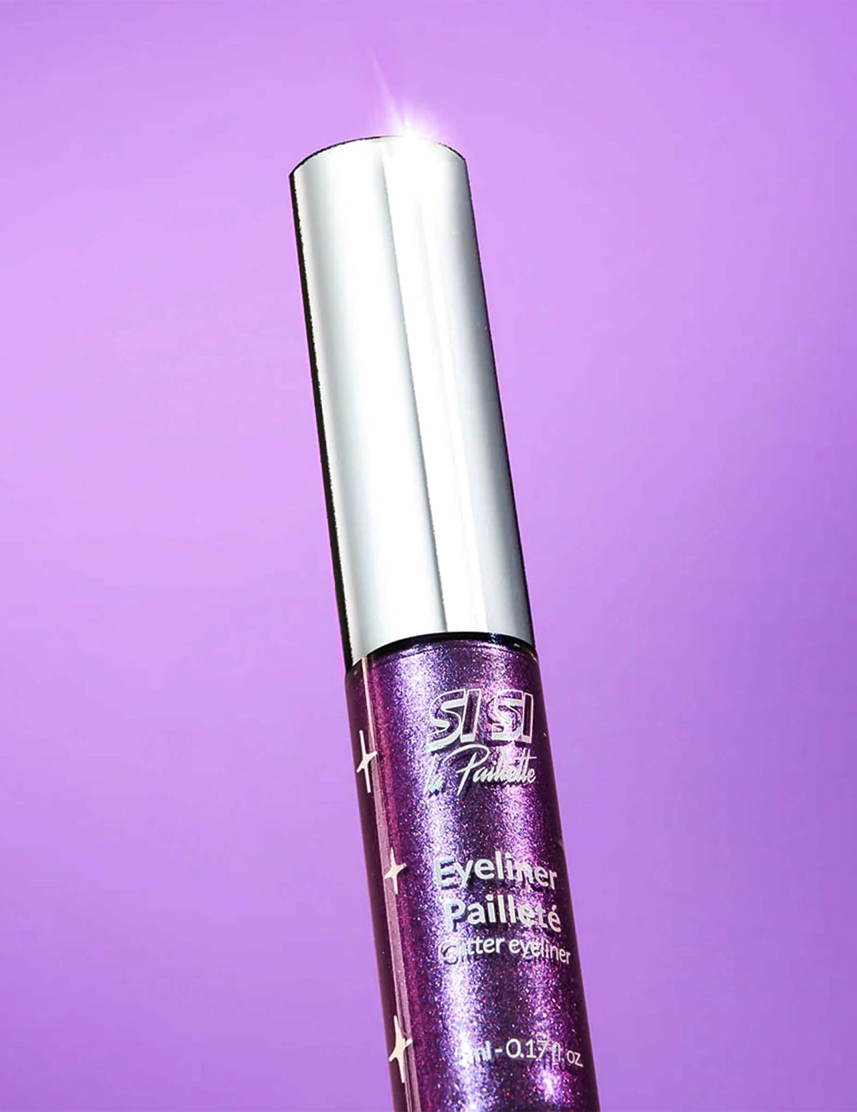Лилав брокатен eyeliner - Si si la paillette