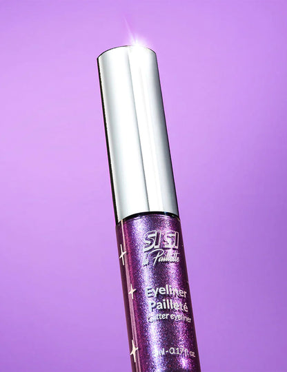 Лилав брокатен eyeliner - Si si la paillette