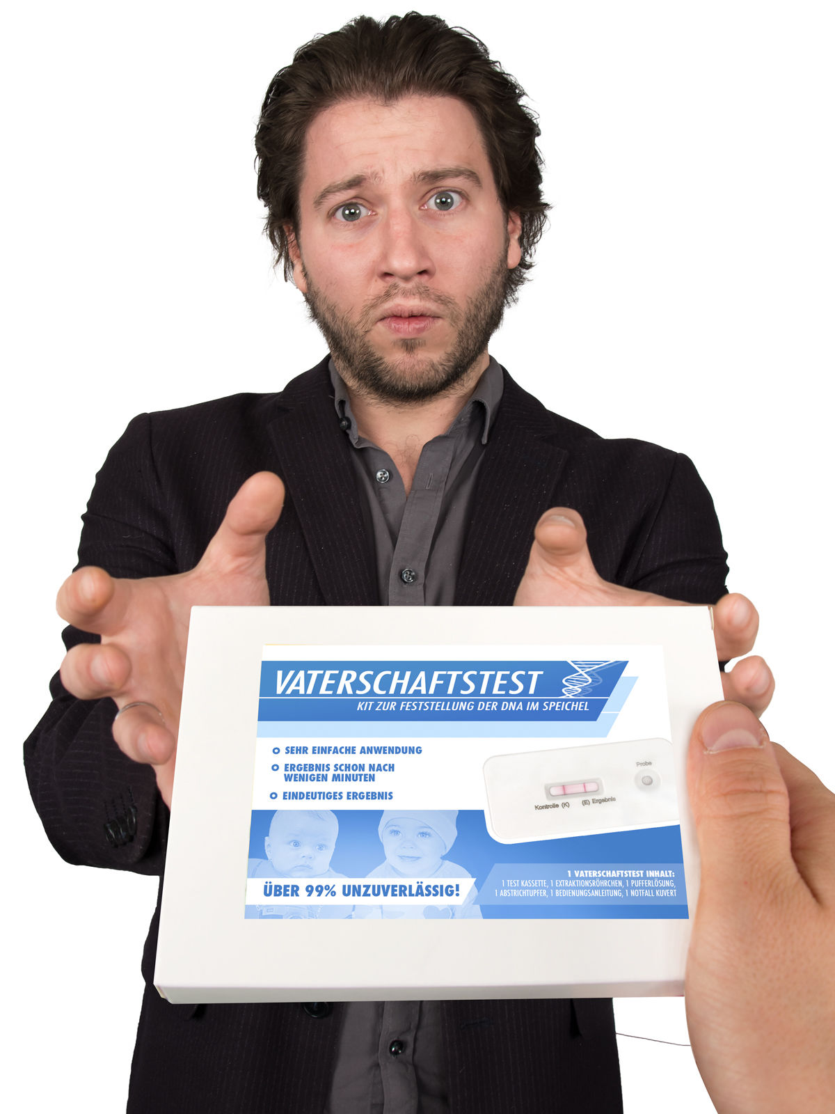 Комплект от 7 сини и бели теста за бащинство _DE 