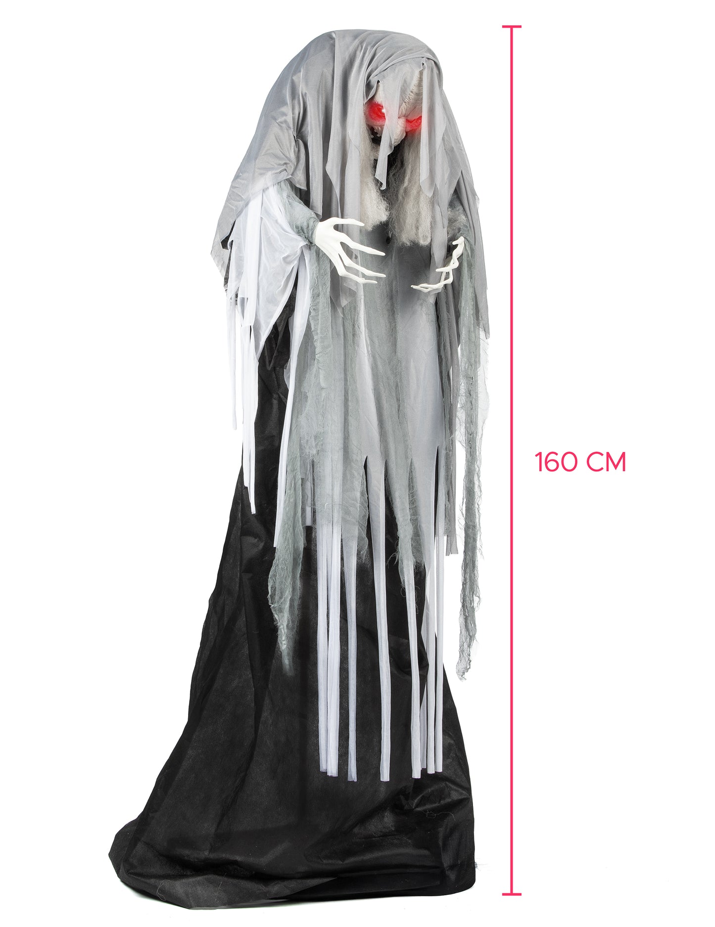 Dimensions de la sorcière animée pour décoration d'Halloween