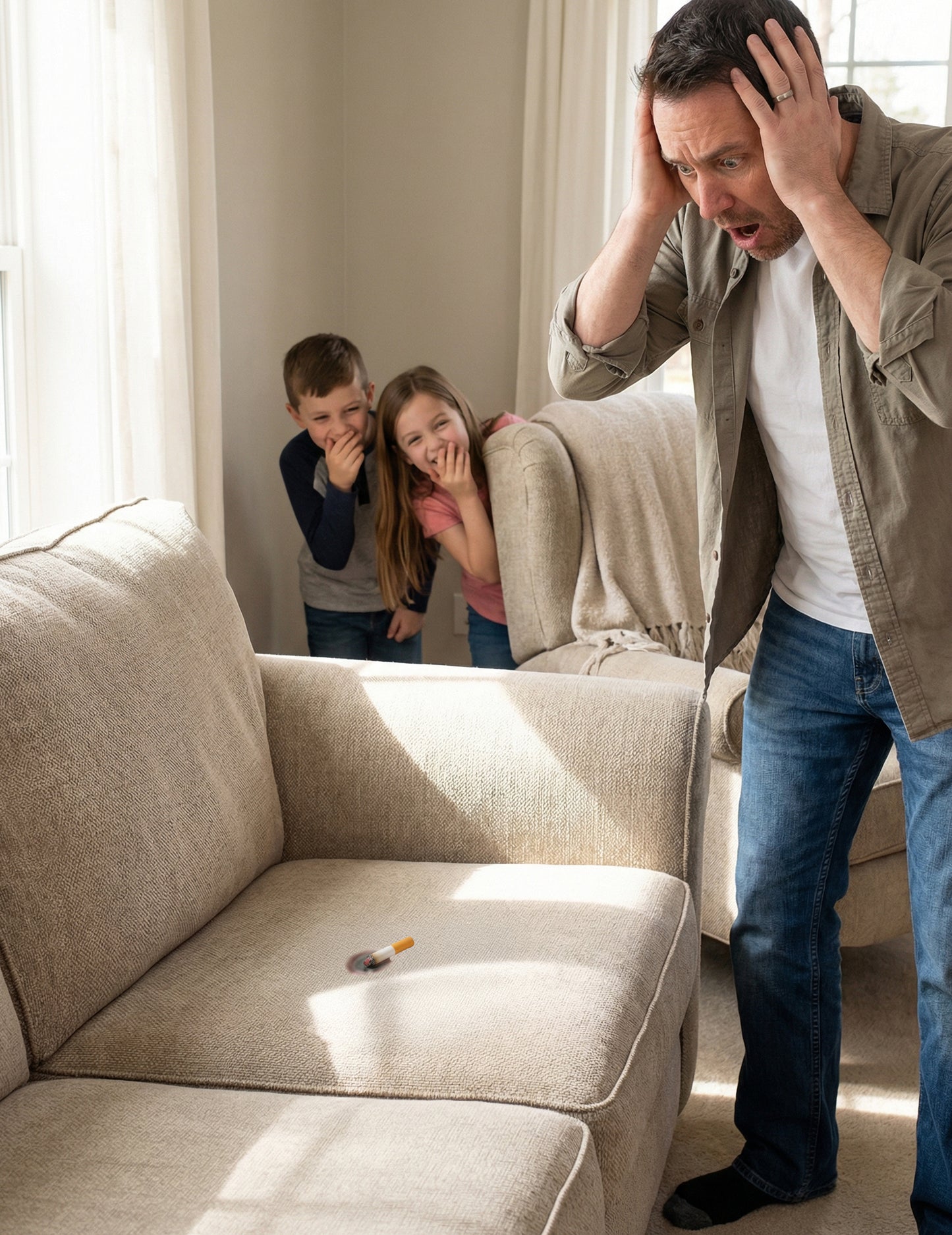 Фалшива цигара с изгаряне - шеги и трикове 