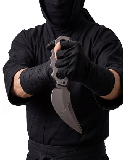 Faux couteau ninja pour adulte gris