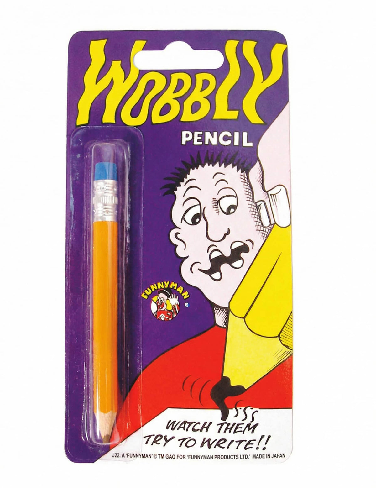 Faux crayon mou farces et attrapes pour adulte et enfant jaune flexible