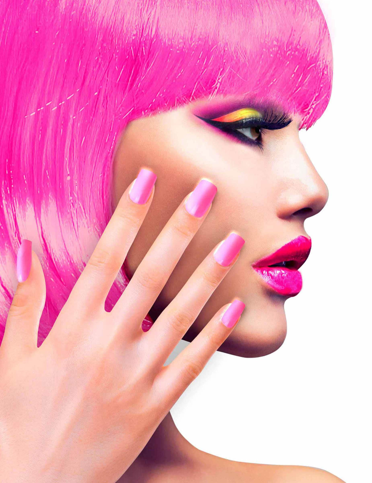 Faux ongles adhésifs pour adulte roses