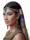 Faux piercing œil d'Horus pour femme doré et bleu