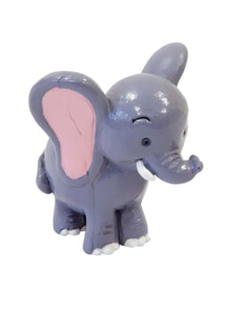 Декоративна фигурка от смола на сафари слон, 5.5 x 4.6 cm