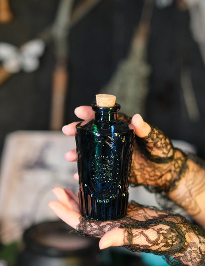 Среднонощно синьо стъклен флакон 13.5 cm