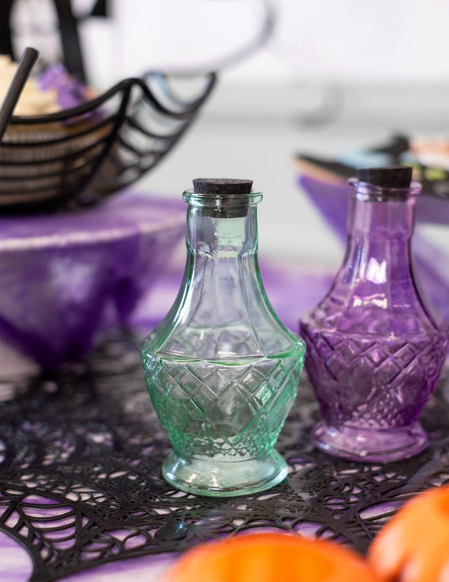 Зелен стъклен флакон 11.5 cm