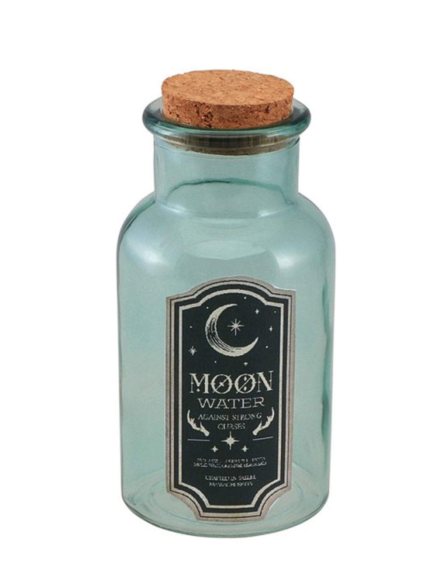 Луна вода зелено стъкло флакон 13,5 cm