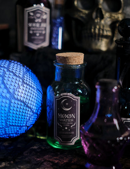 Луна вода зелено стъкло флакон 13,5 cm