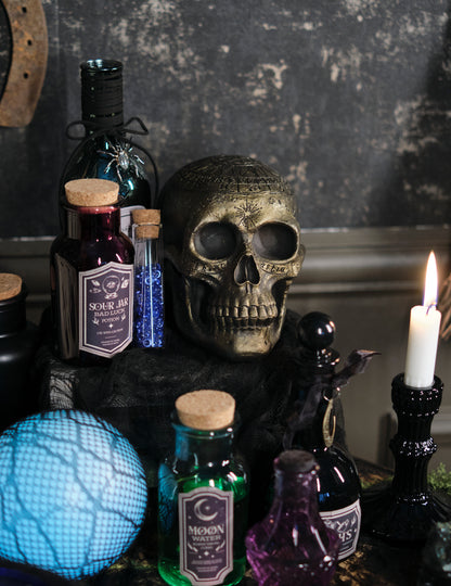 Луна вода зелено стъкло флакон 13,5 cm