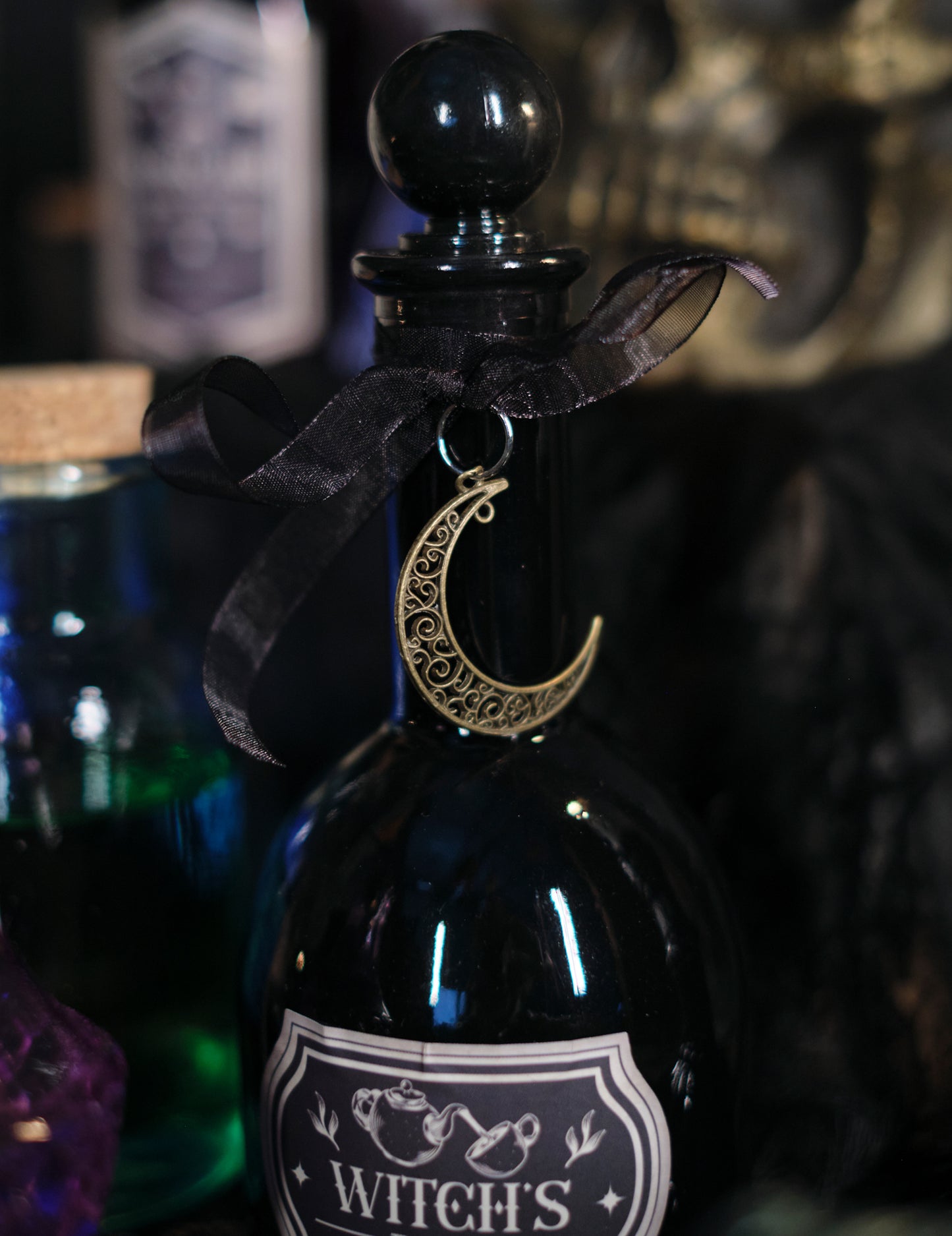 Вещица Черна вълшебна флакон 19,5 см