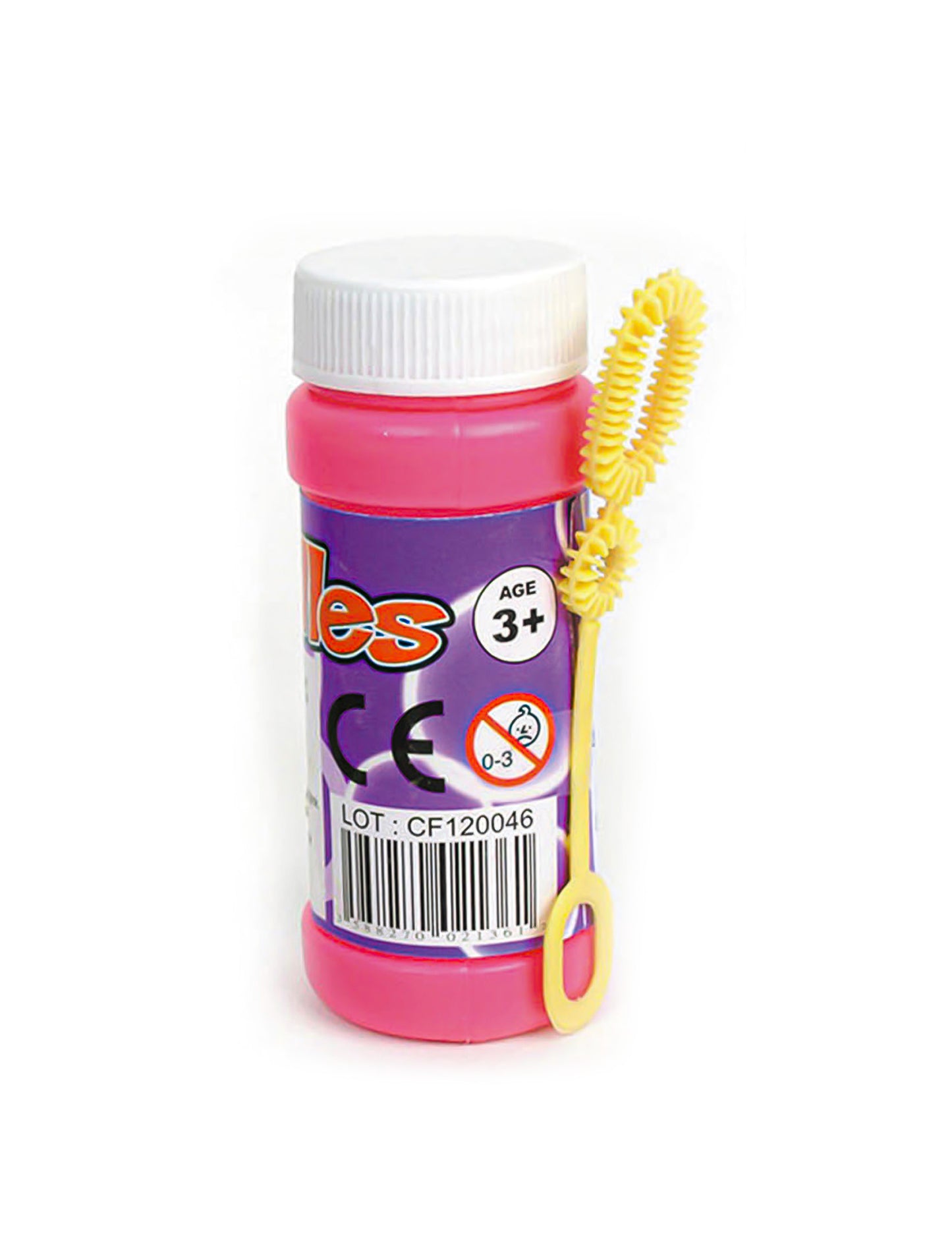 Розов флакон с мехурчета за деца, 60 мл