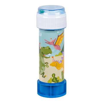 Flacon bulles de savon Dino Party pour enfant avec jeu de bille bleu